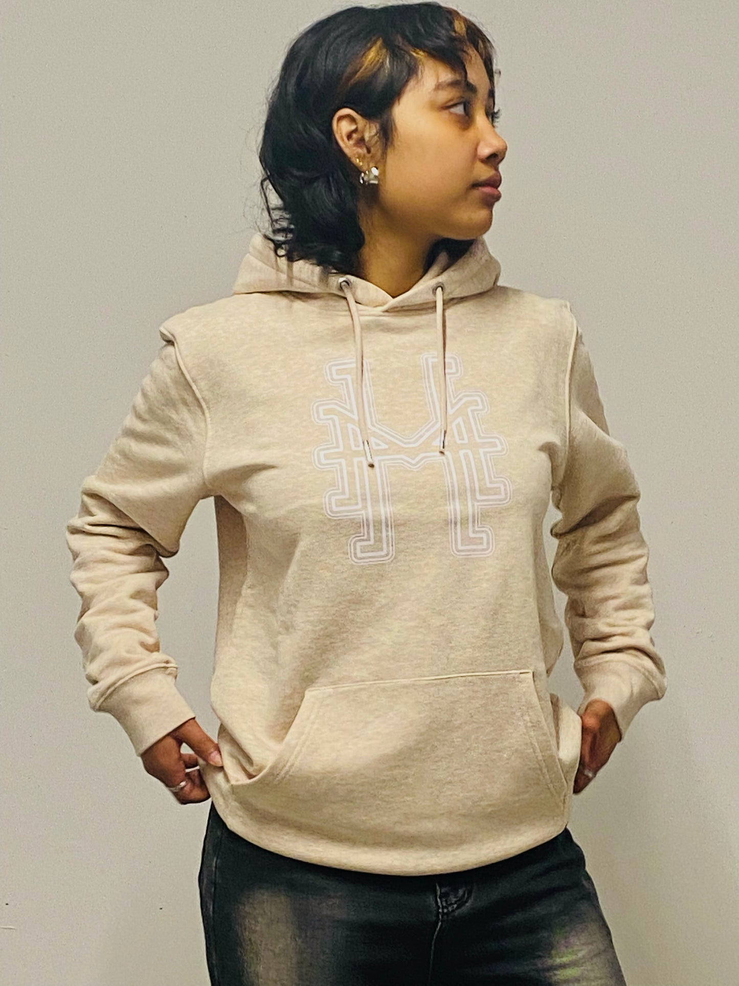 MH "Sandstone" Hoodie in Beige/White